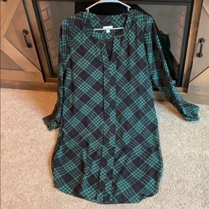 Medium Charming Charlie green black blue dress